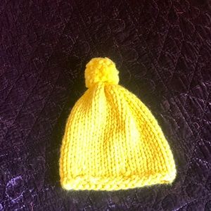 Hand knit oversized hat L